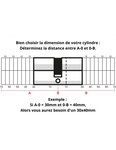 THIRARD - Lot de 2 cylindres de serrure double entrée T2  s'entrouvrant  30x40mm  anti-perçage  4 clés/cyl