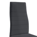 Lot de 2 chaises de salle à manger sièges empilables synthétique 96 cm gris foncé 03_0005743