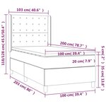 vidaXL Sommier à lattes de lit matelas et LED Crème 100x200 cm Tissu