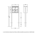 Bloc collectif leabox.com  2x2  grade 3  simple face  Extérieur  fixation sur pieds à sceller  Bleu Saphir RAL 5003 finition brillante