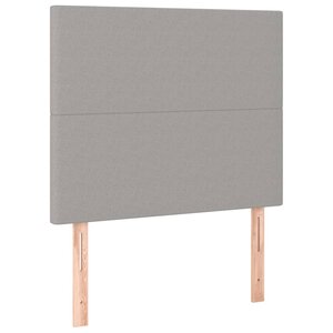 vidaXL Têtes de lit 2 Pièces Gris clair 80x5x78/88 cm Tissu