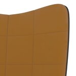 vidaXL Chaise de relaxation avec repose-pied Marron Velours et PVC