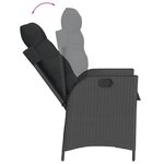 vidaXL Ensemble à manger de jardin coussins 7Pièces Noir Résine tressée