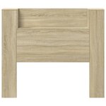 vidaXL Armoire tête de lit avec LED chêne sonoma 120x16 5x103 5 cm