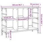 vidaXL Buffet noir 102x32x73 5 cm bois d'ingénierie