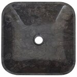 vidaXL Lavabo Noir 40x40x10 cm Marbre