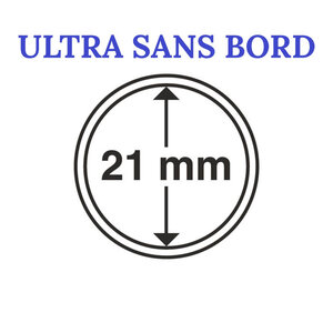 Capsules rondes sans bord ULTRA pour monnaies de collection. Diamètre intérieur - 21 mm