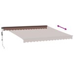 vidaXL Auvent rétractable automatique avec LED marron 400x300 cm