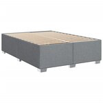 vidaXL Sommier à lattes de lit avec matelas Gris clair 140x190cm Tissu