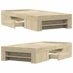 vidaXL Cadre de lit sans matelas chêne sonoma 90x200 cm