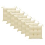 vidaXL Chaises pliables d'extérieur et coussins lot de 8 Bois d'acacia