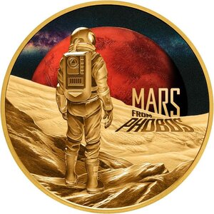 Pièce de monnaie en Or 100 Dollars g 31.1 (1 oz) Millésime 2024 MARS FROM PHOBOS