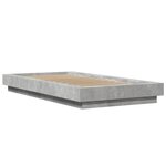 vidaXL Cadre de lit gris béton 90x200 cm bois d'ingénierie