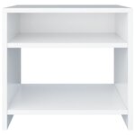 vidaXL Table de chevet Blanc 40x30x40 cm Bois d'ingénierie