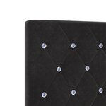 vidaXL Tête de lit LED avec boutons en cristal noir 72 cm Velours