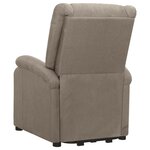 Vidaxl fauteuil releveur inclinable taupe tissu