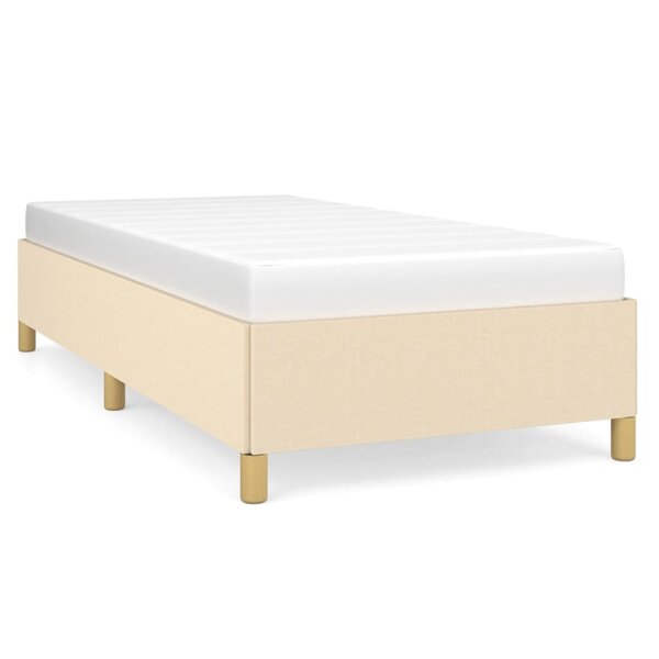 vidaXL Cadre de lit Crème 90 x 200 cm Tissu