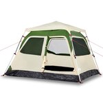vidaXL Tente de camping à dôme 4 personnes vert libération rapide