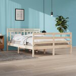 vidaXL Cadre de lit Bois massif 160x200 cm