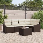 vidaXL Ensemble de Canapé de Jardin 5 pièces avec Coussins Gris en Poly Rattan