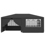 vidaXL Tente de réception et parois latérales 4x6 m Anthracite 90 g/m²