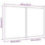 vidaXL Tableau blanc magnétique pliable 120x80x1 7 cm aluminium