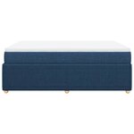 vidaXL Sommier à lattes de lit avec matelas Bleu 140x200 cm Tissu
