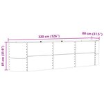 vidaXL Jardin surélevé vert 320x80x81 cm en acier galvanisé