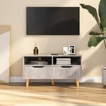 vidaXL Meuble TV gris béton 90x40x48 5 cm bois d'ingénierie