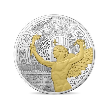 Pièce de monnaie 10 euro France 2017 argent BE – Génie de la Bastille