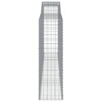 vidaXL Paniers à gabions arqués 15 Pièces 400x50x160/180 cm fer galvanisé