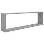 vidaXL Étagères murales cube 2 Pièces Sonoma gris 100x15x30 cm Bois
