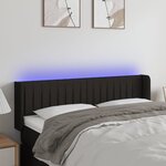 vidaXL Tête de lit à LED Noir 147x16x78/88 cm Tissu