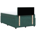 vidaXL Sommier à lattes de lit et matelas Vert foncé 120x200cm Velours