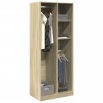 vidaXL Garde-robe chêne sonoma 80x50x200 cm bois d'ingénierie
