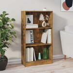 vidaXL Bibliothèque Chêne fumé 60x24x109 cm Bois d'ingénierie