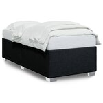 vidaXL Cadre de lit Noir 90x200 cm Tissu