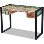 Bureau table meuble travail informatique bois de récupération massif 0502082
