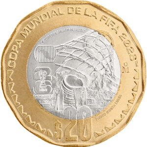 Monnaie FIFA WORLD CUP 26 Monterrey Cupronickel 20 Pesos Mexico 2026 (PRÉCOMMANDE)