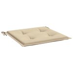 vidaXL Coussins de chaise jardin lot de 6 beige 40x40x3cm tissu oxford