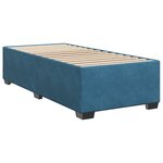 vidaXL Sommier à lattes de lit avec matelas Bleu foncé 90x200 cm