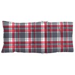 vidaXL Coussins de chaise à dossier haut lot de 2 motif carreaux rouge