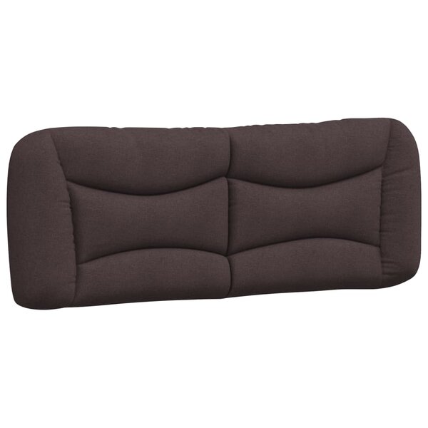 vidaXL Coussin de tête de lit marron foncé 120 cm tissu