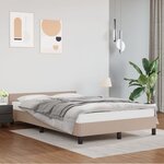 vidaXL Cadre de lit avec tête de lit Cappuccino 120x200 cm Similicuir
