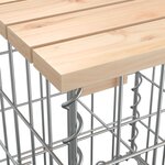 vidaXL Banc de jardin design de gabion 103x70x65 cm bois massif de pin