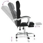 vidaXL Fauteuil inclinable de bureau Noir Similicuir