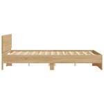 vidaXL Cadre de lit avec tête de lit chêne sonoma 140x190 cm