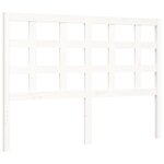 vidaXL Cadre de lit avec tête de lit blanc 120x200 cm bois massif