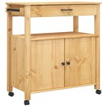 vidaXL Chariot de cuisine MONZA 84x40x88 5 cm bois massif de pin
