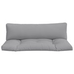 vidaXL Coussins de palette lot de 2 gris tissu